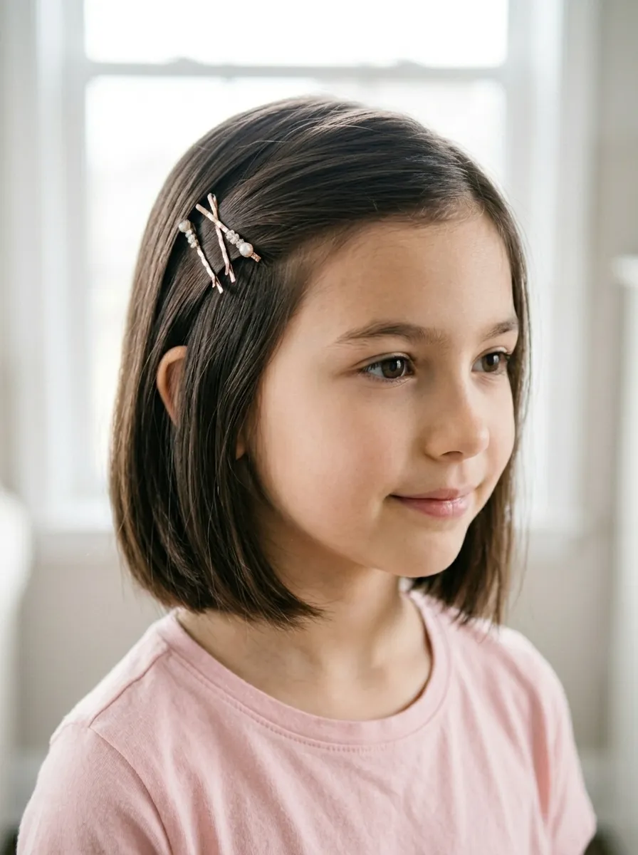 Simple Pin-Back for Short Hair