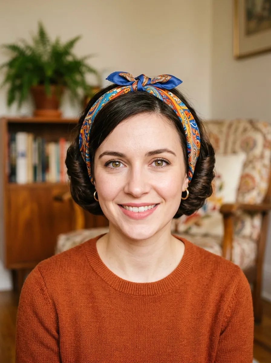 The Accessory-Led Scarf Updo