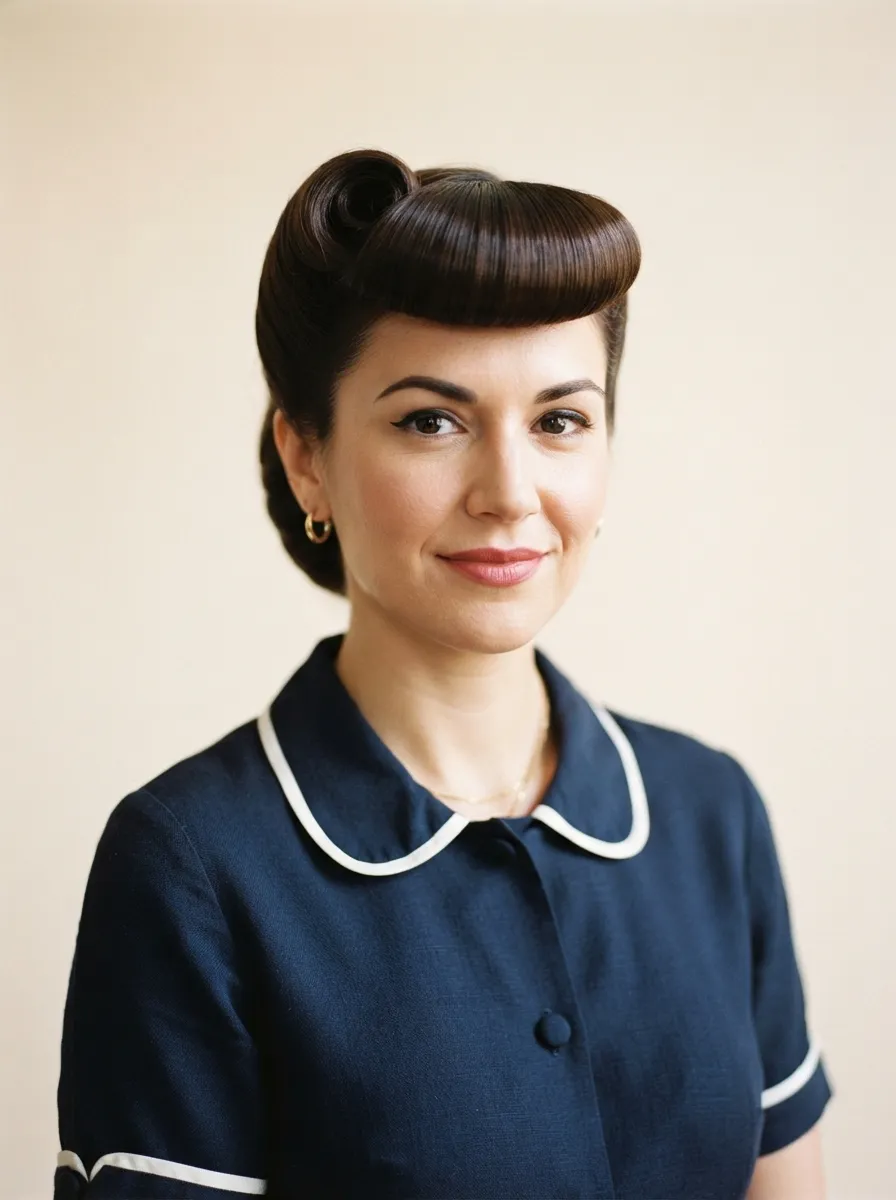 1940s Rolled Bangs