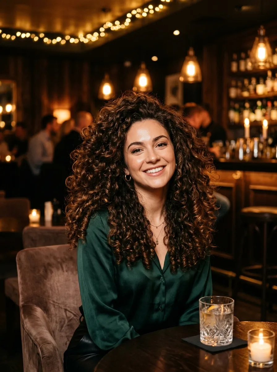 Big Curly Blowout with Volume Spray