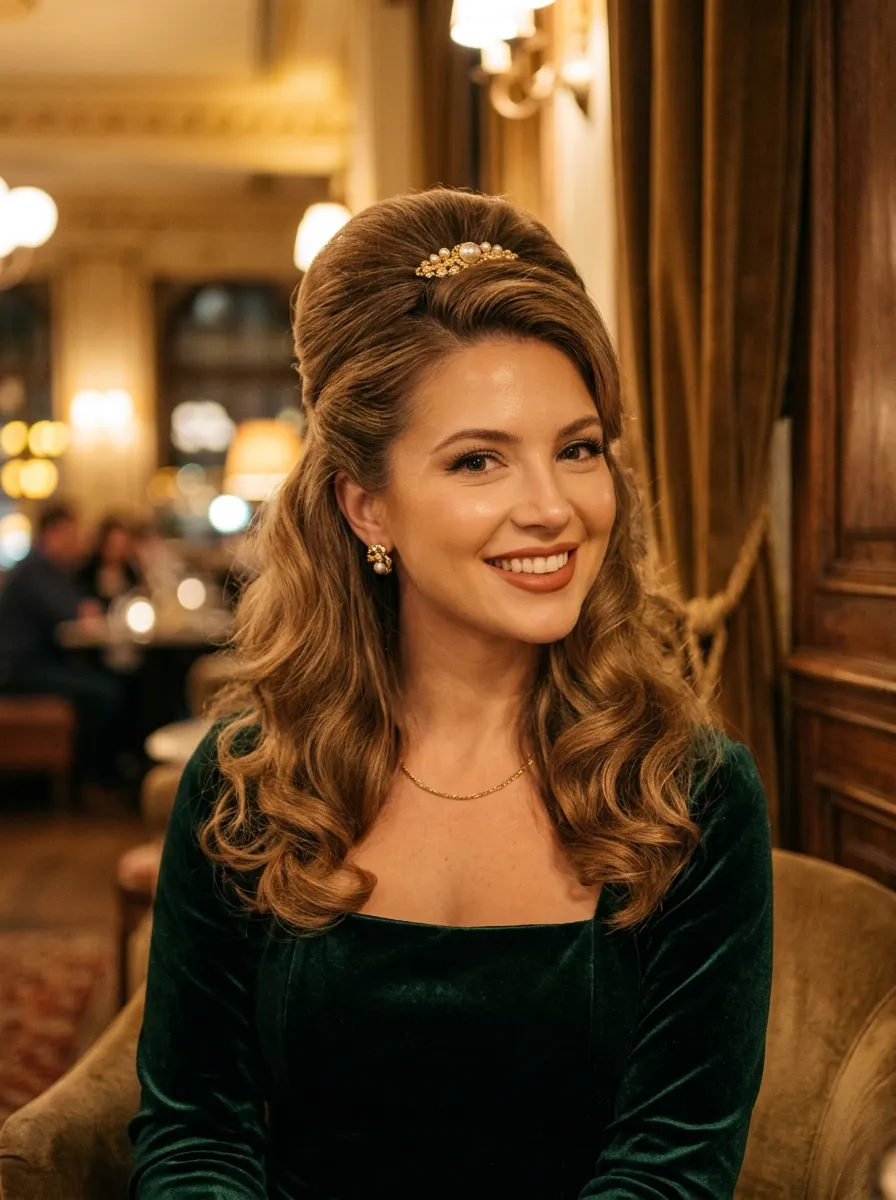 The Retro Glam Updo Blowout