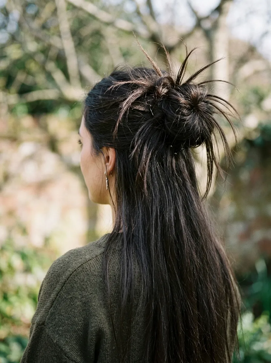 Rocker Half-Up with Spiky Crown