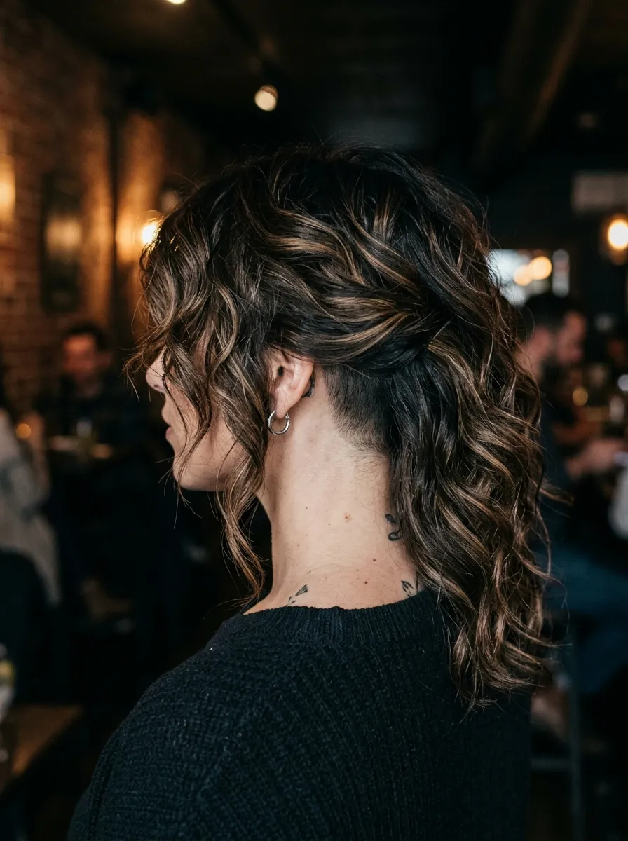 Textured Waves with Undercut Accent