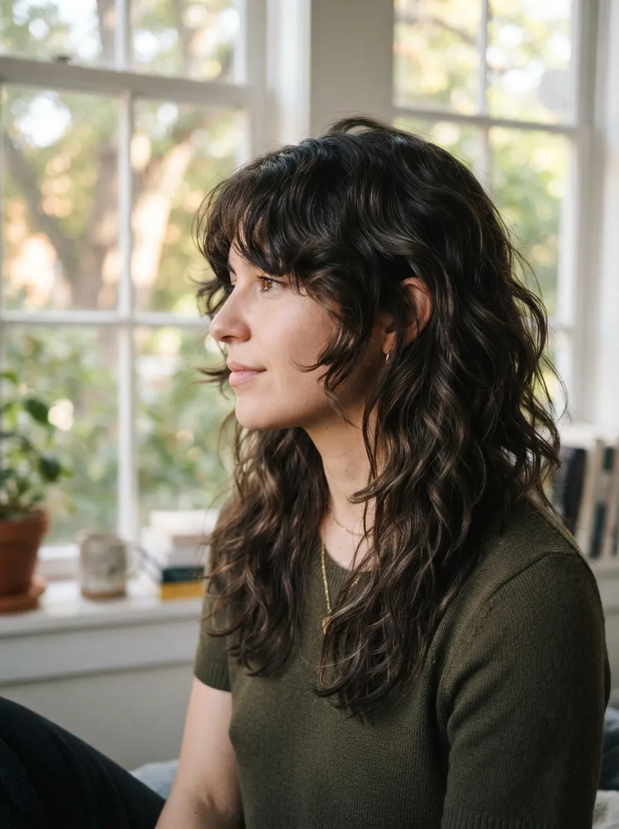 Air Dry Wavy Shag Routine