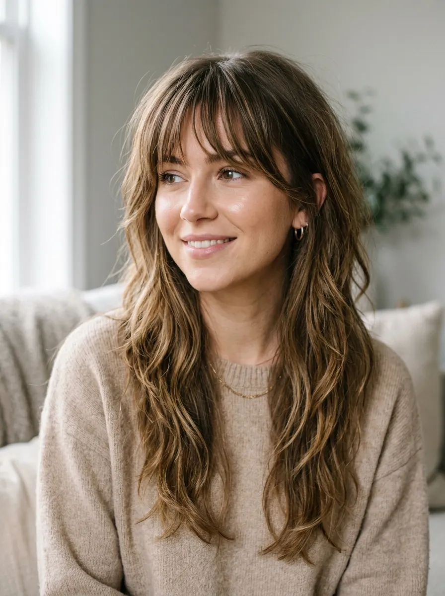 Wolf Cut with Piecey Bangs