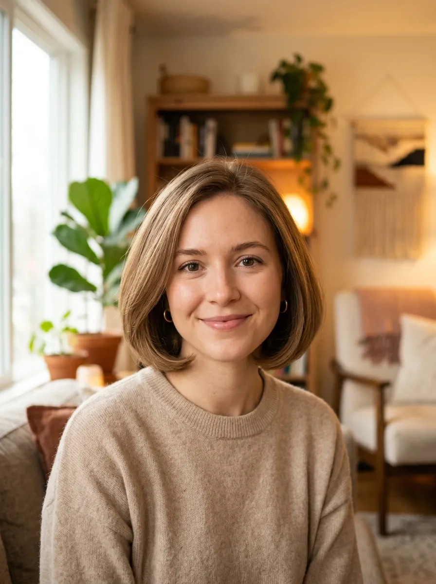 Soft Rounded Bob for Fine Hair