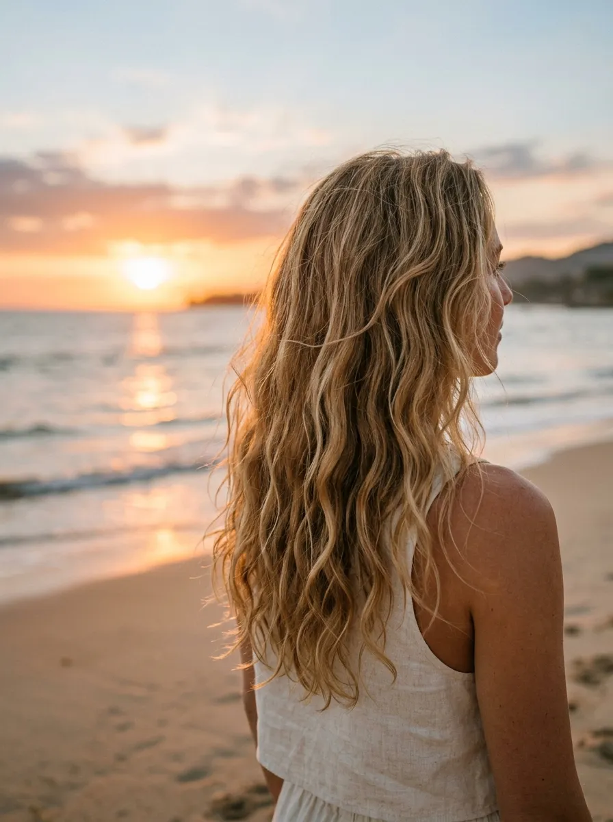 Tousled Beach Waves for Red Carpet