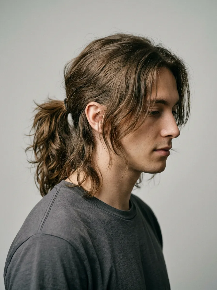 Wolf Cut with Textured Ponytail