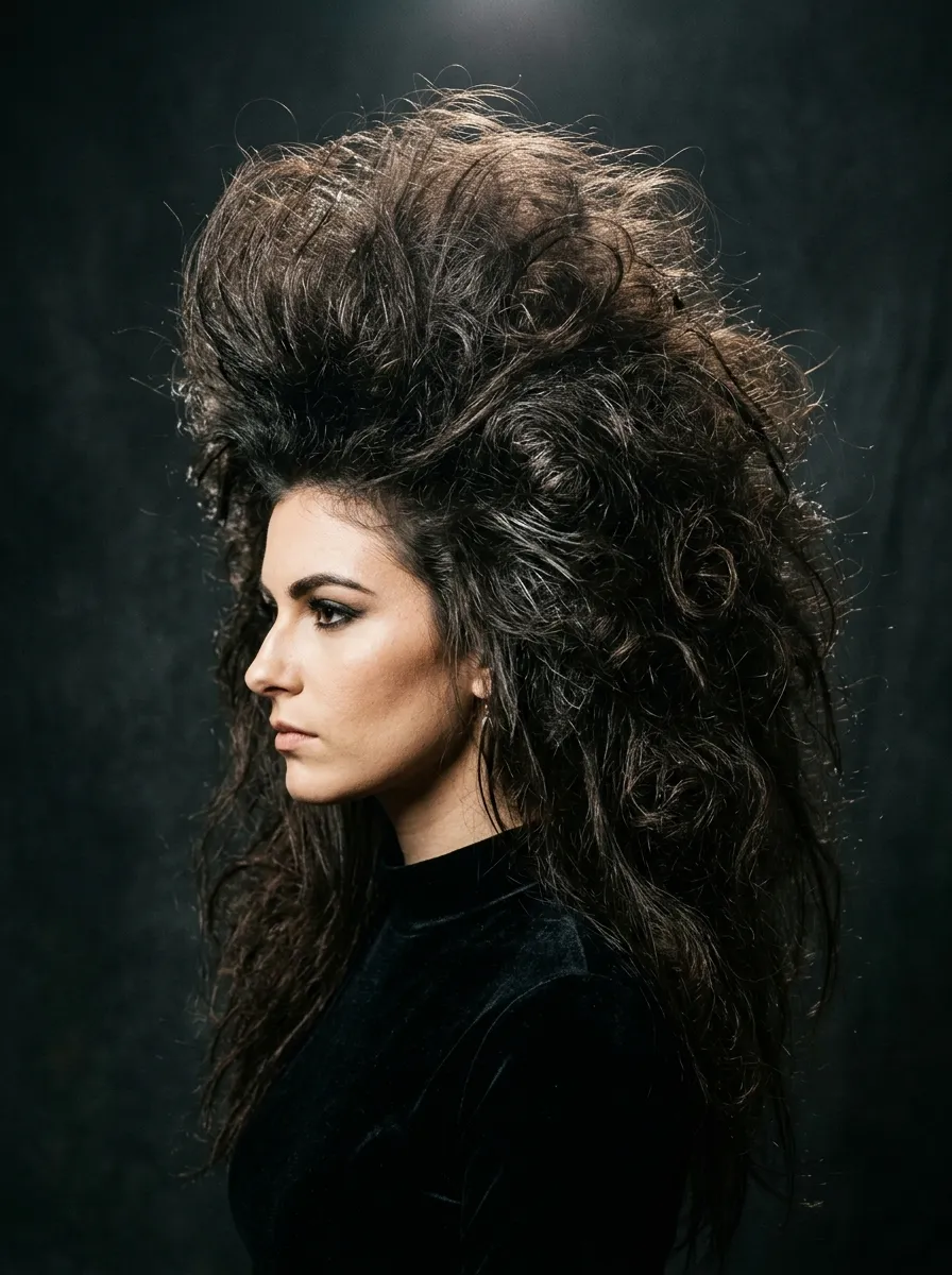 Teased Volume Rocker Hair