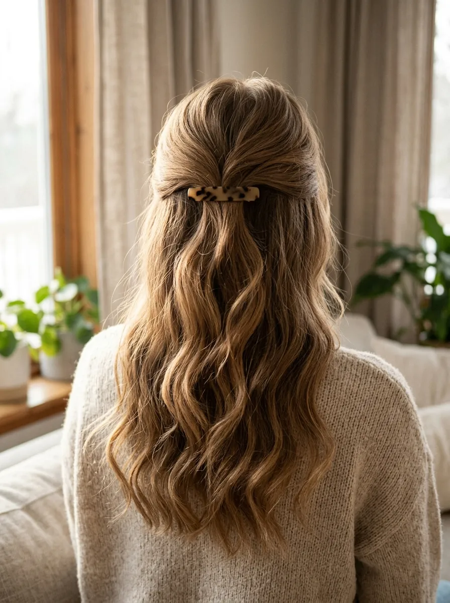 Half Up Half Down with Volume