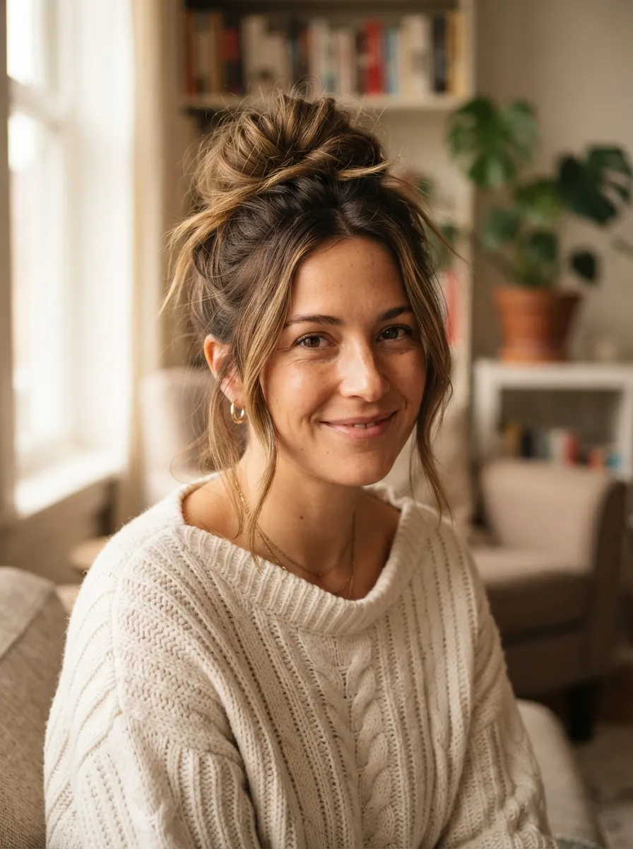 Textured Top Knot