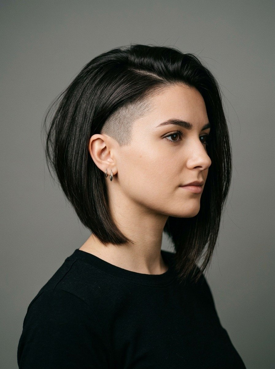 Asymmetrical Bob With Undercut