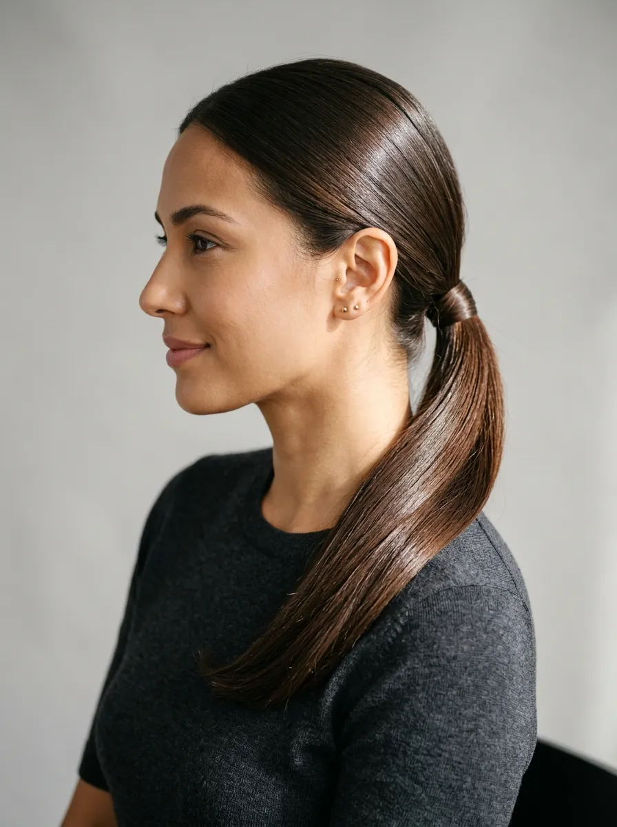 Sleek Low Ponytail