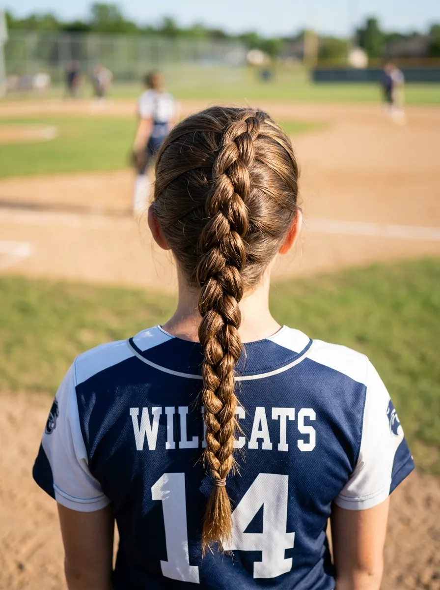 Tight Dutch Braid Down the Back