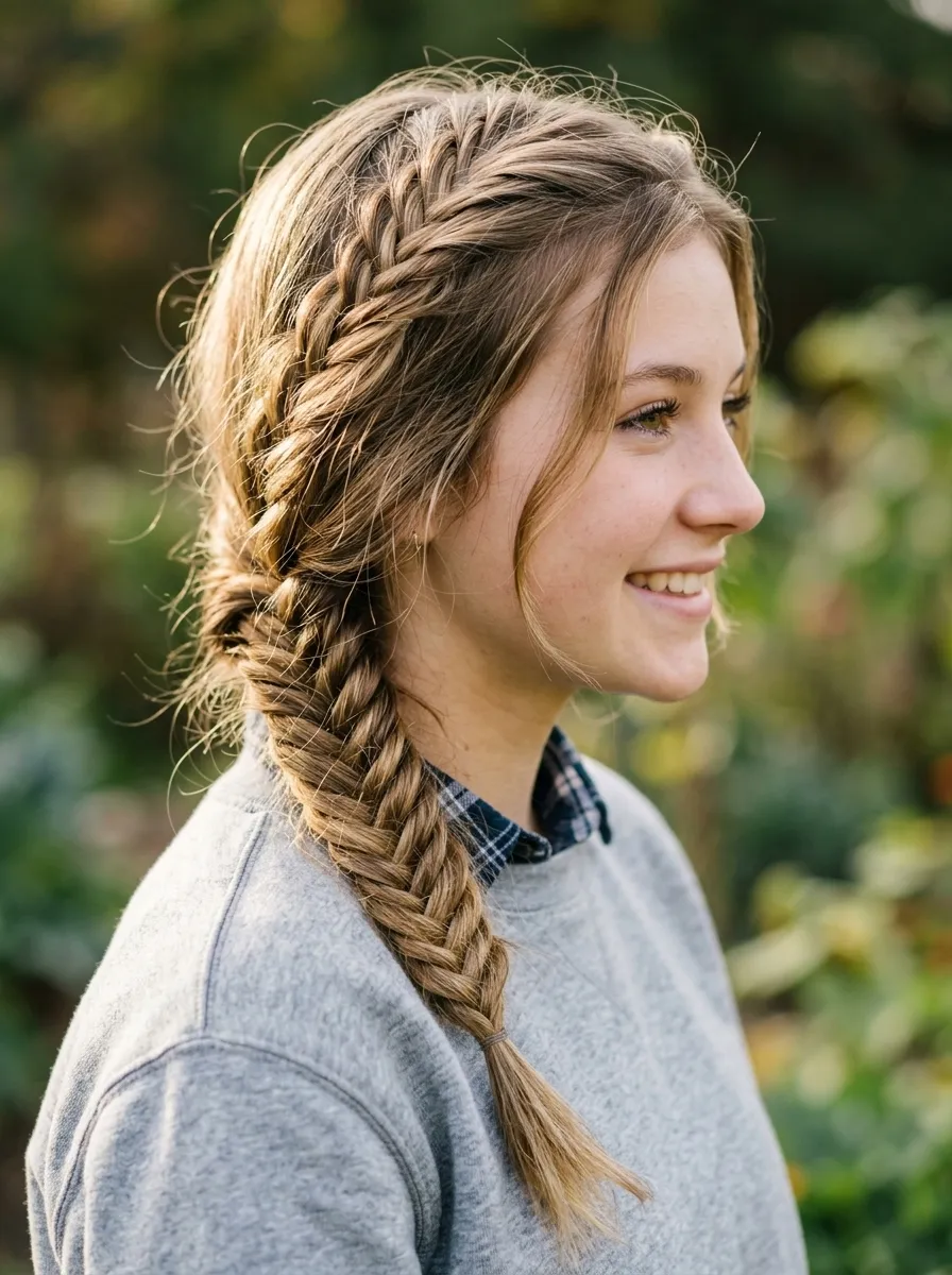 Quick Fishtail Side Braid