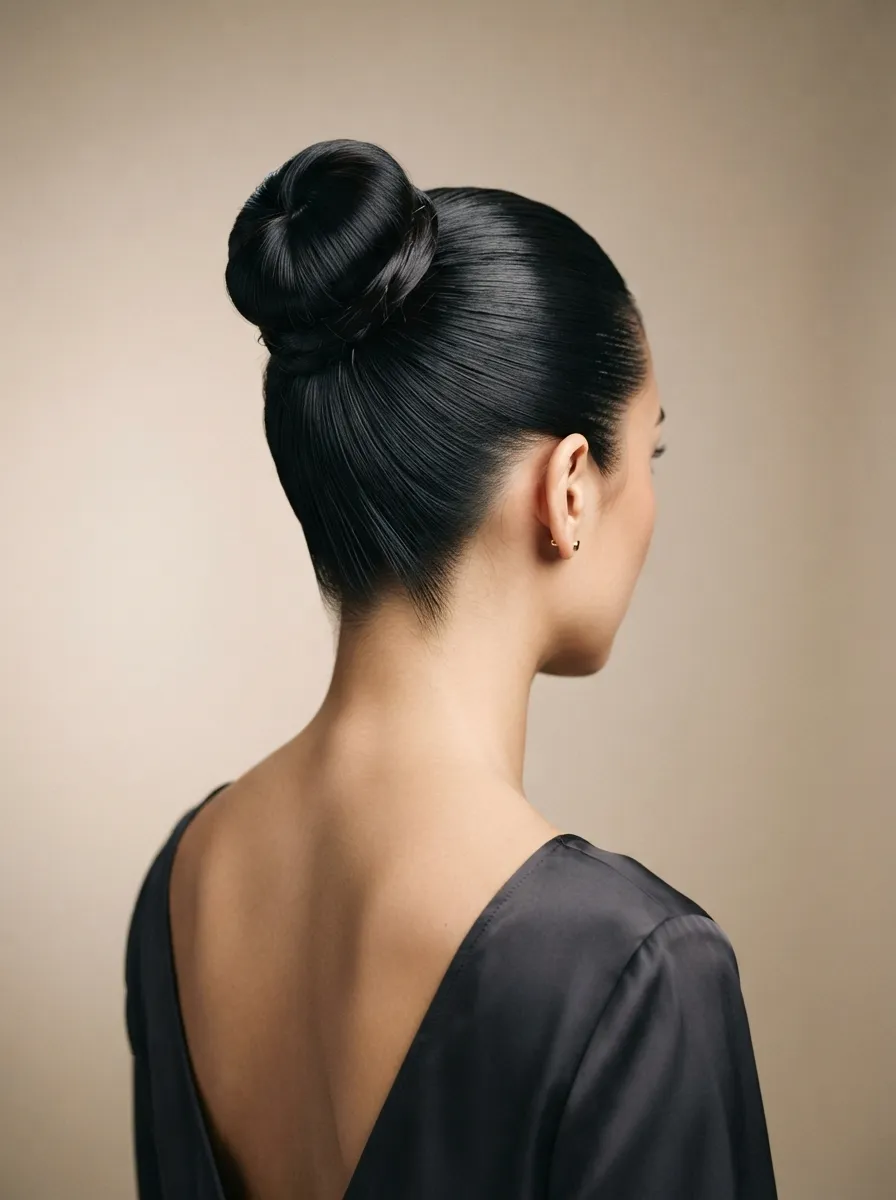 Sleek High Ponytail Bun