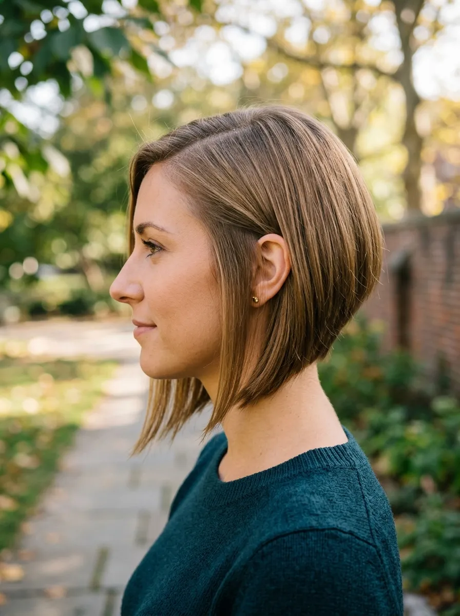 The Angled Bob with a Side Part