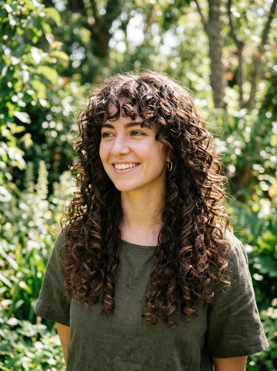 Curly Wolf Cut for Natural Volume