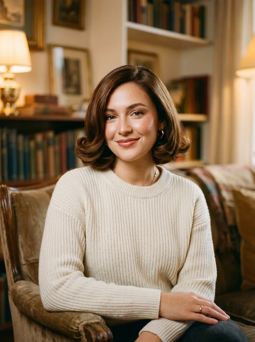 The Blown Out Bob With Curled Ends