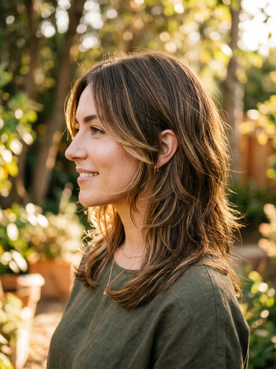 Layered Mid-Length Cut with Face-Framing Pieces