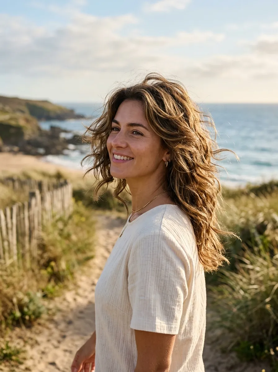 Wavy Butterfly Cut for Beach Vibes
