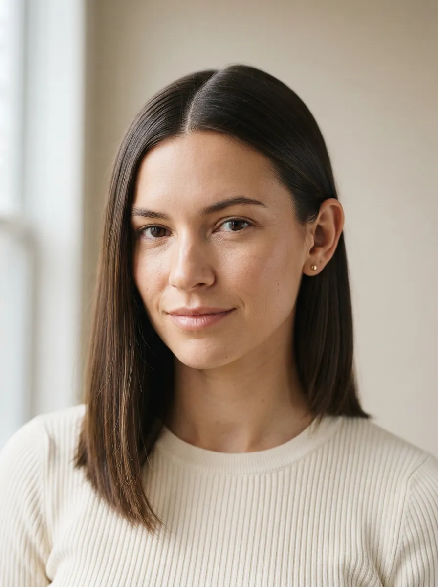 Tuck With A Straight Center Part And No Products