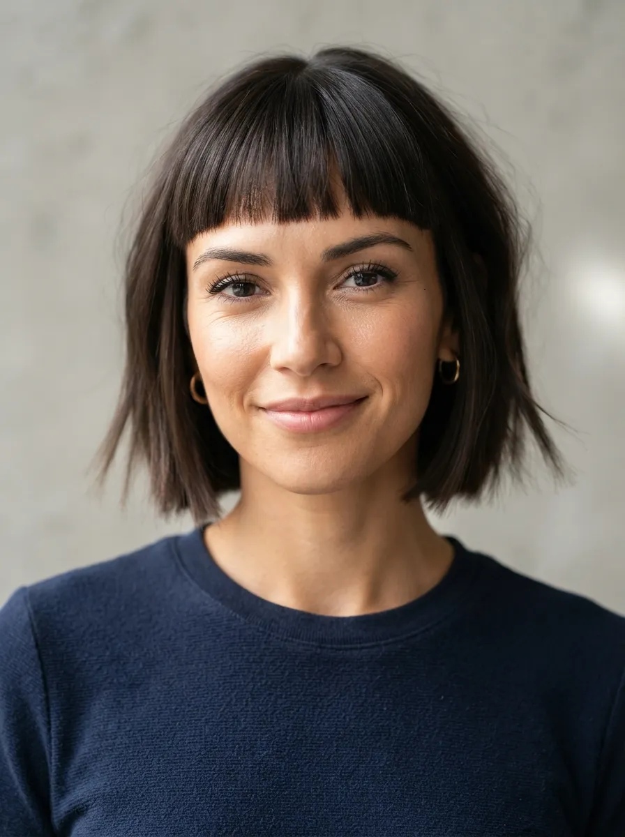 Blunt Wispy Bangs