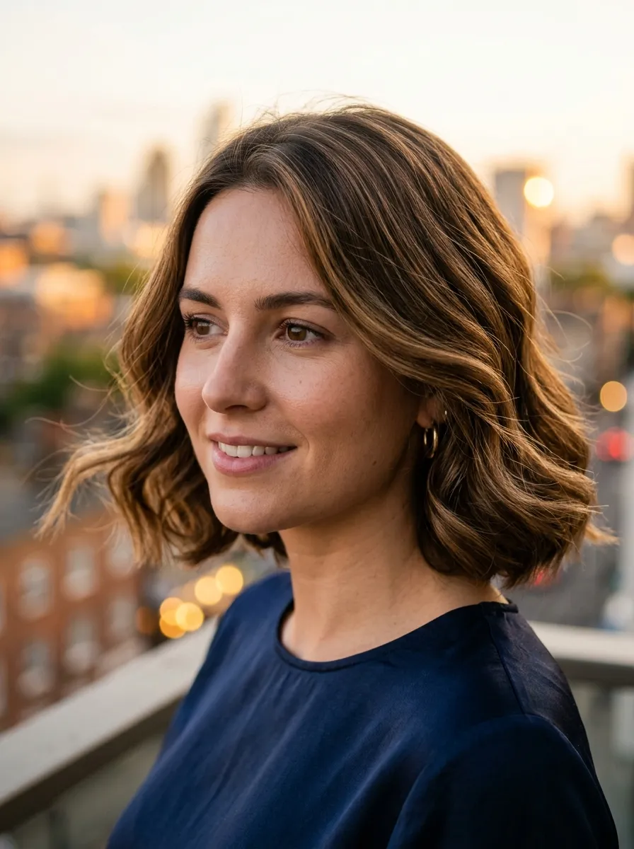 Textured Bob with Waves