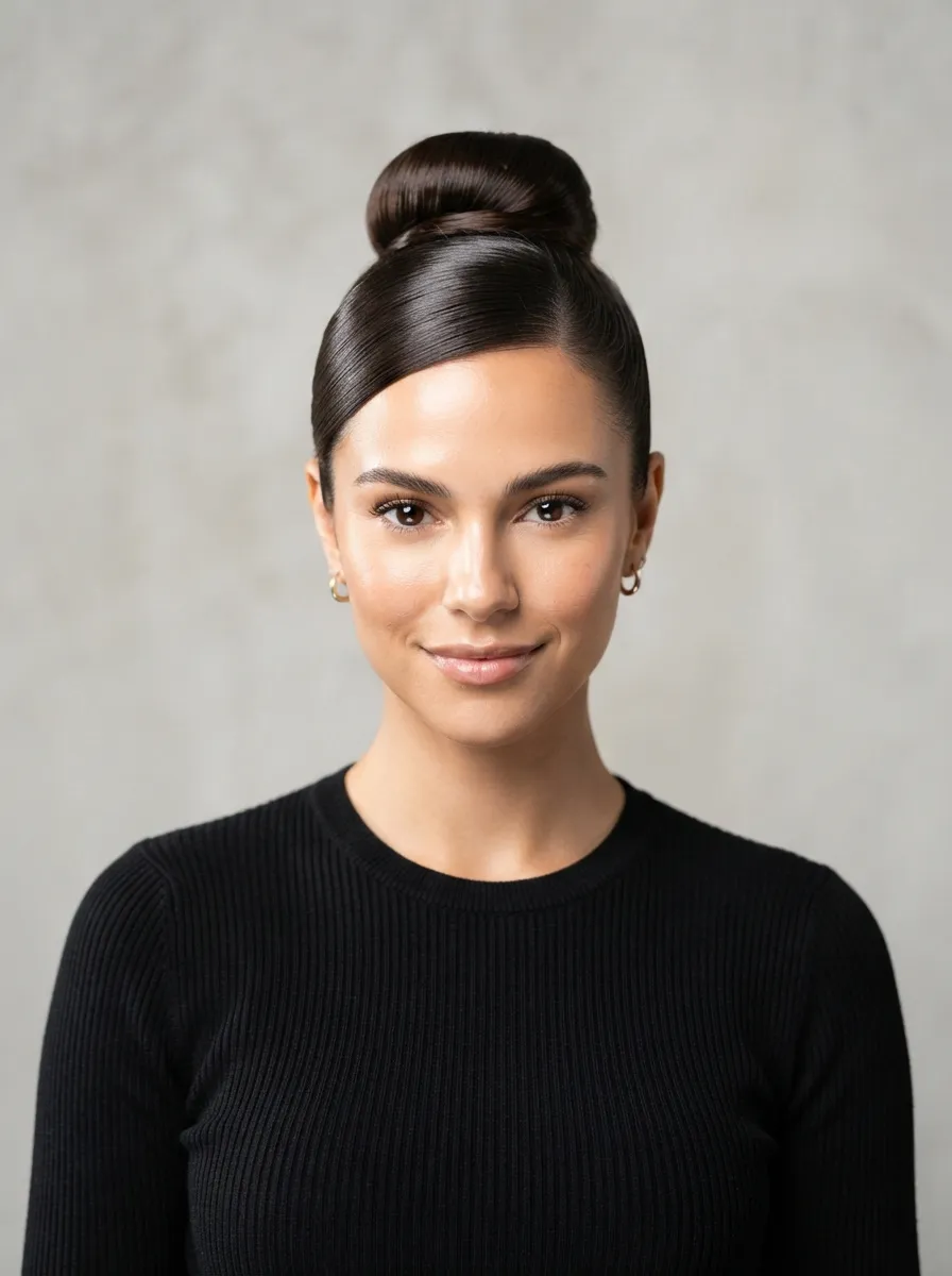 Sleek High Ponytail Bun