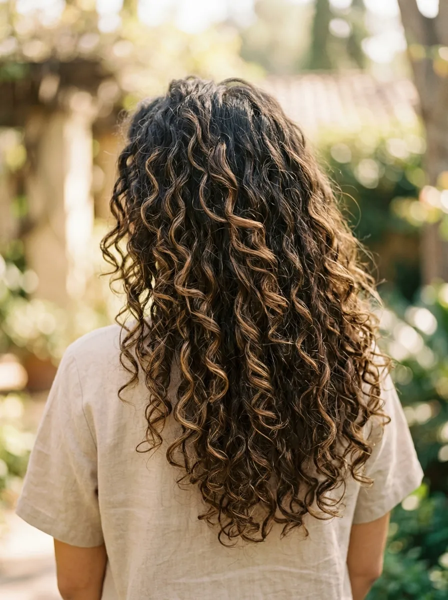 Long Layers with Curly Hair