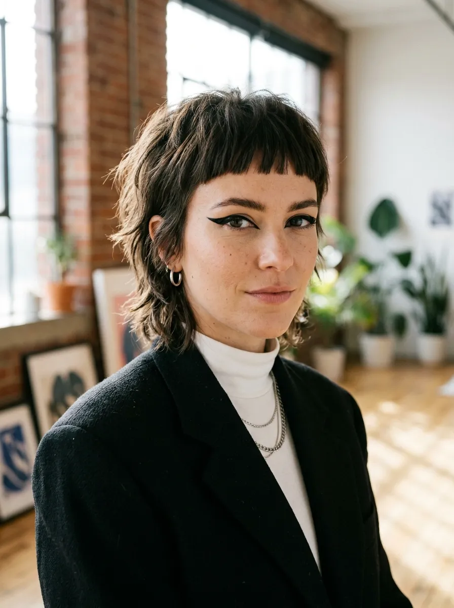 Short Shag with Micro Bangs