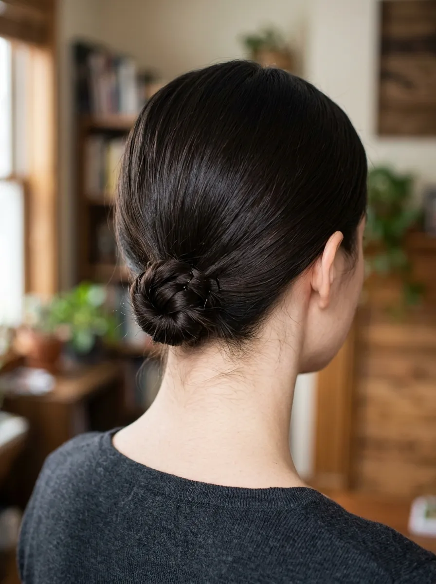 The Tucked Nape Knot