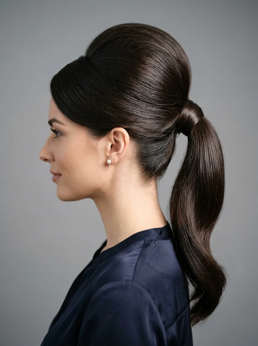 The Wrapped Ponytail Beehive