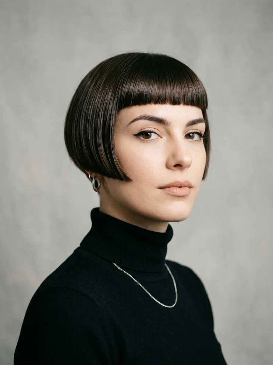 Sharp Geometric Bob Crop