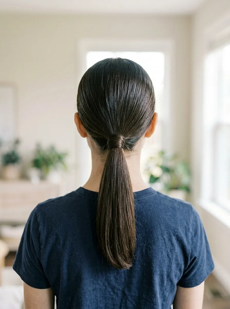 The Sleek Low Ponytail