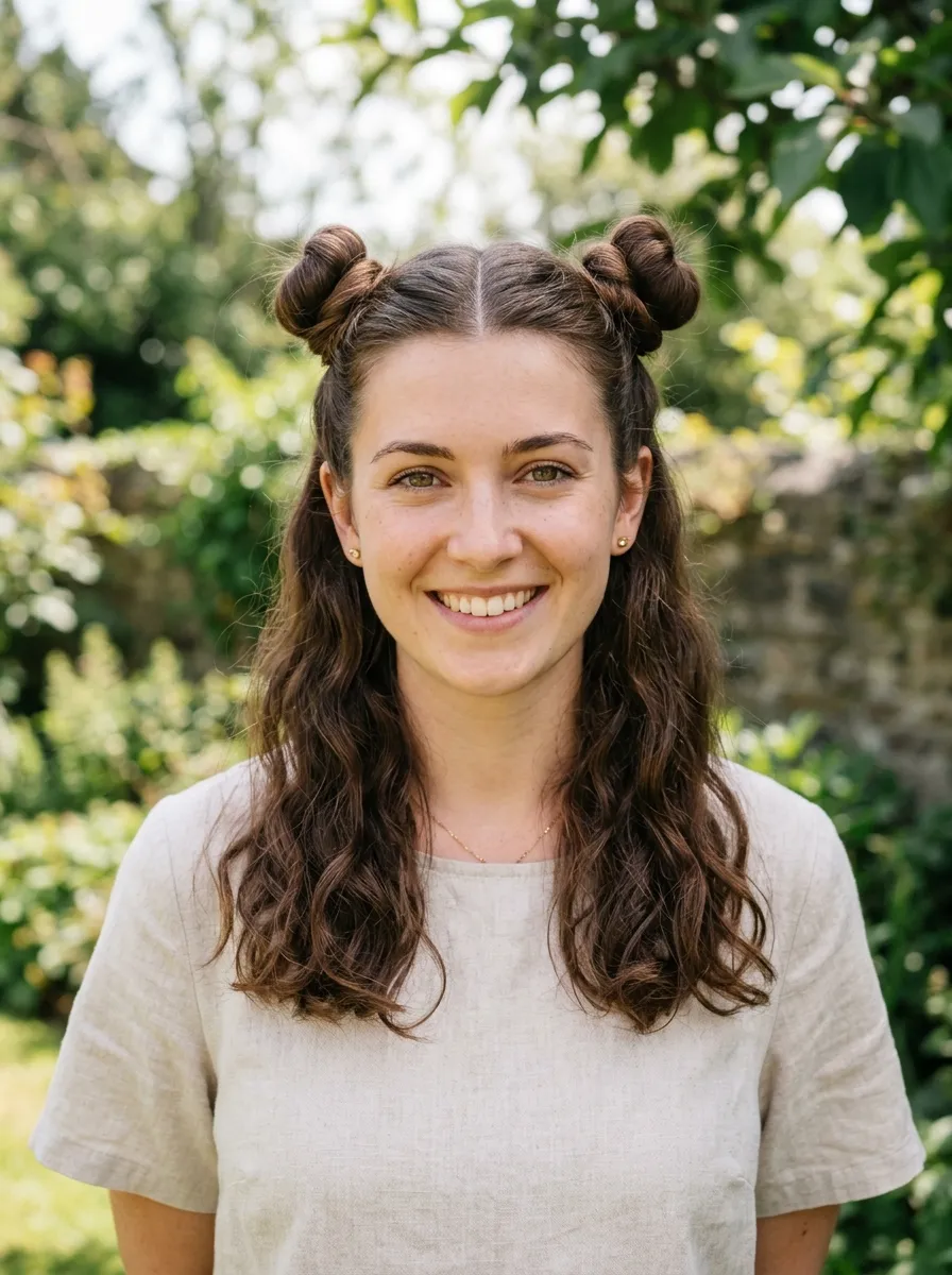 Half-Up Space Buns