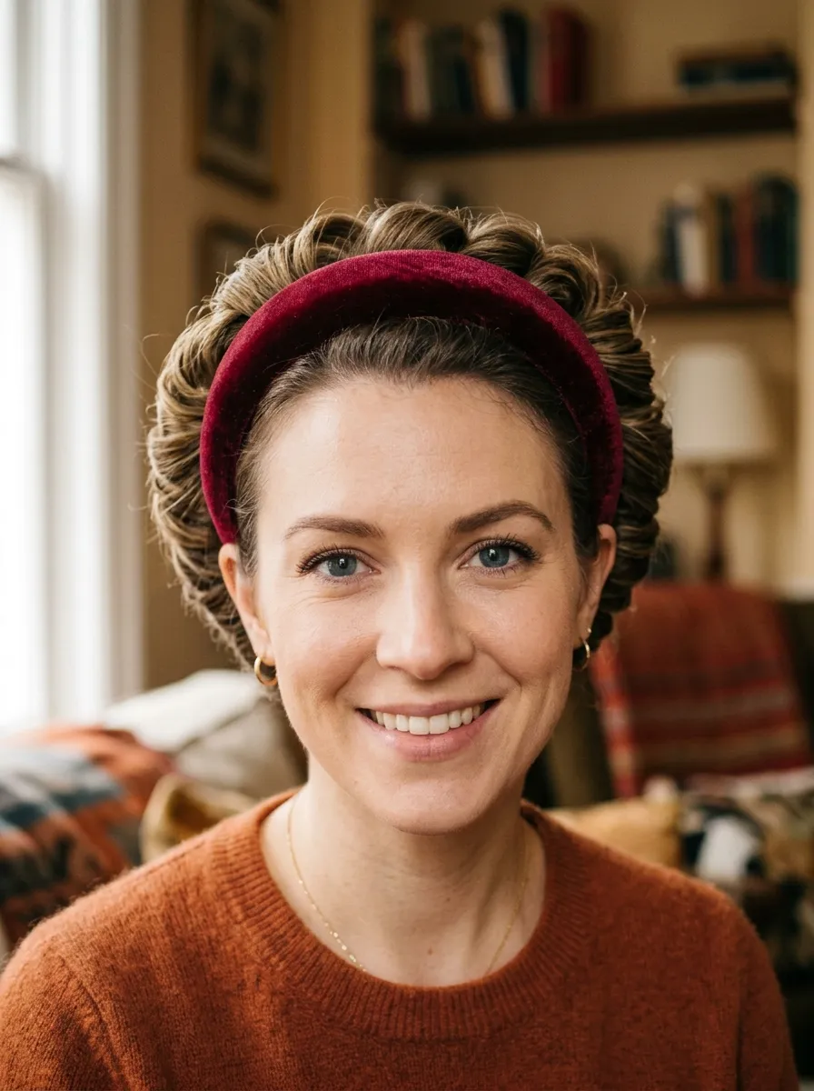 The Velvet Headband Updo