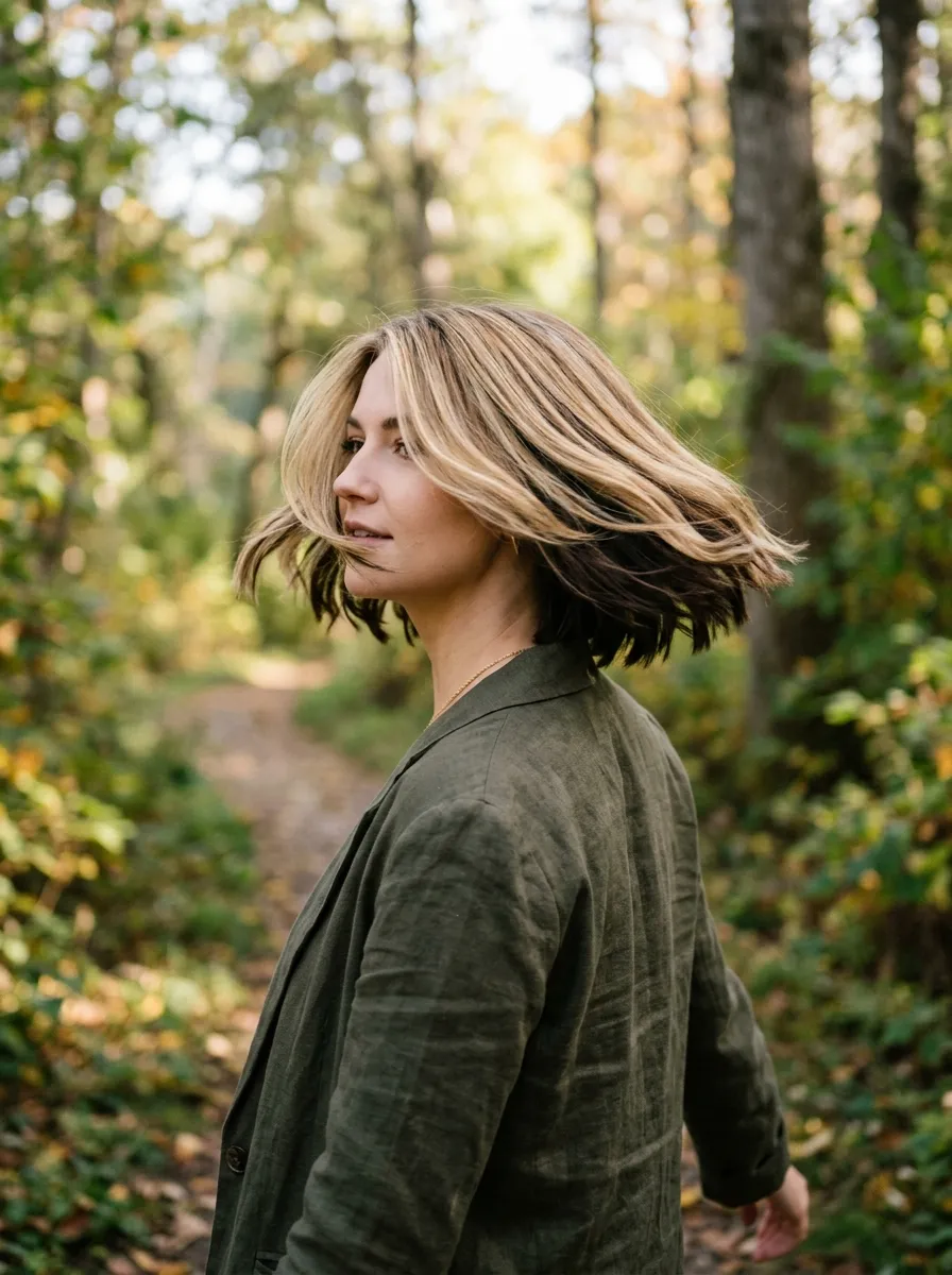 The Bob with Highlights and a Dark Underside