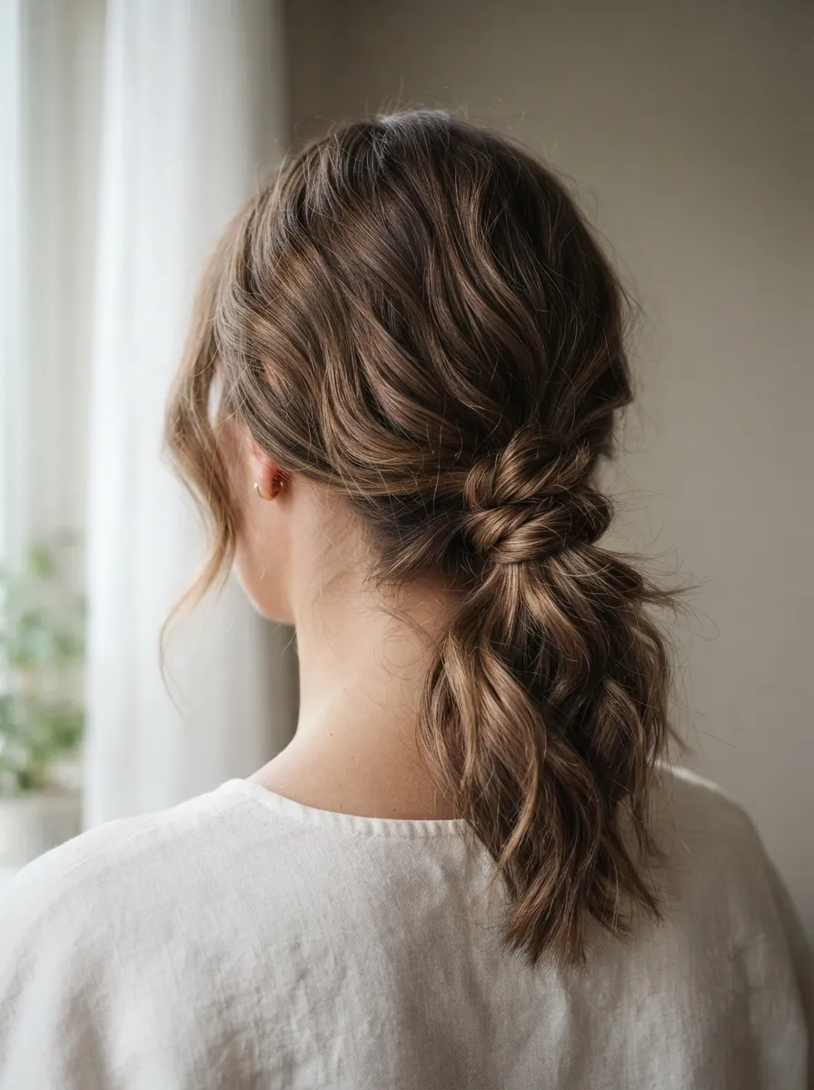 Textured Low Ponytail Twist