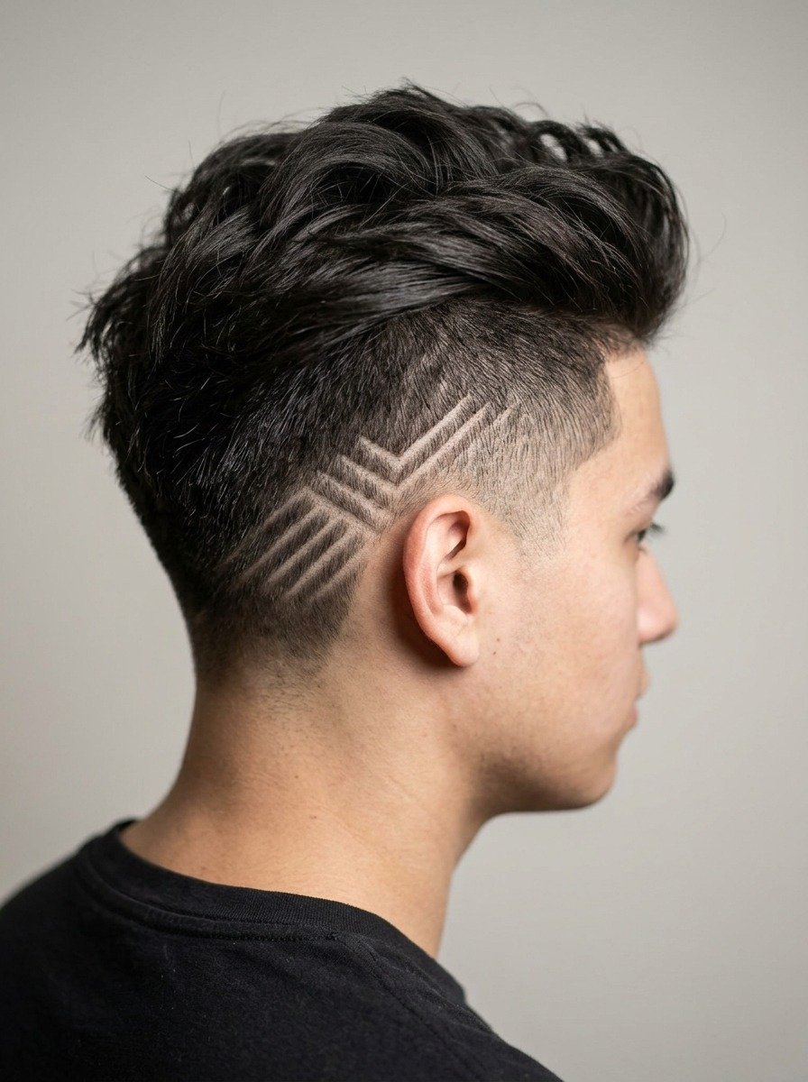 Side Shaved Design With Long Top