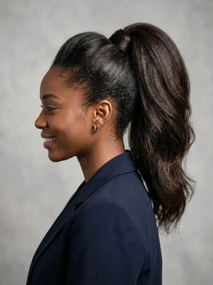 High Ponytail with Volume