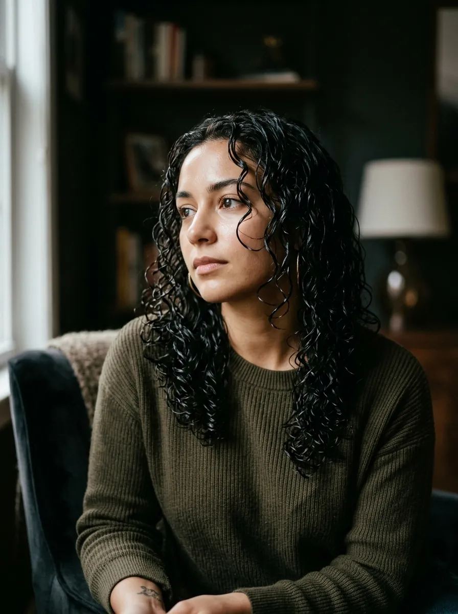 Sleek Wet Look Curls